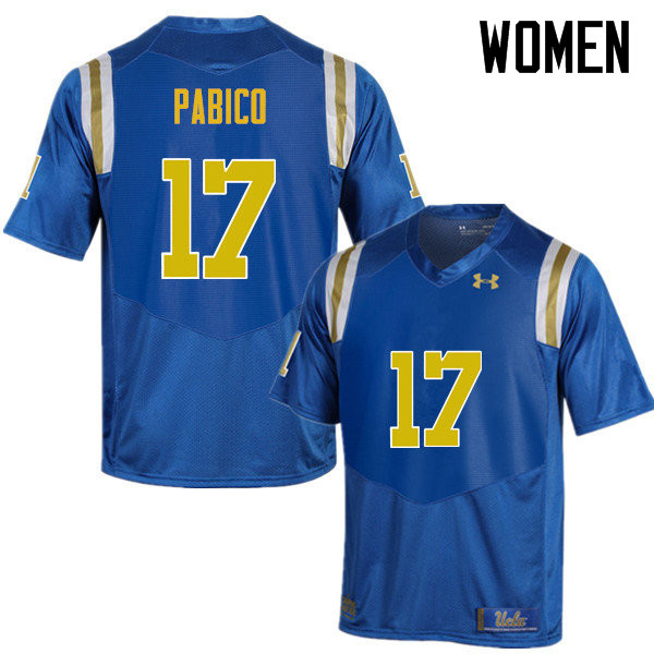Women #17 Christian Pabico UCLA Bruins Under Armour College Football Jerseys Sale-Blue